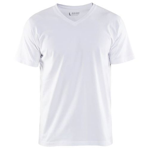 T-shirt Col V Blanc Taille 4xl