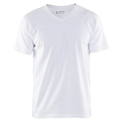 T-shirt Col V Blanc Taille M