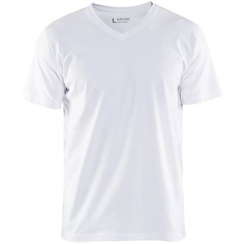 T-shirt Col V Blanc Taille S