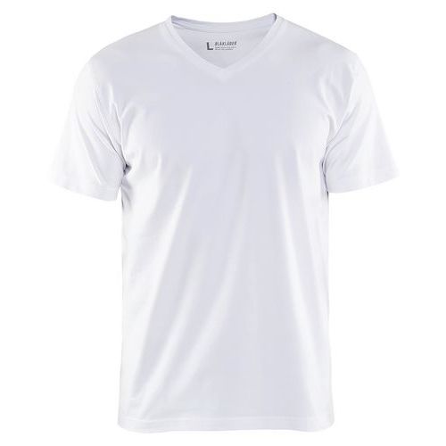 T-shirt Col V Blanc Taille Xl