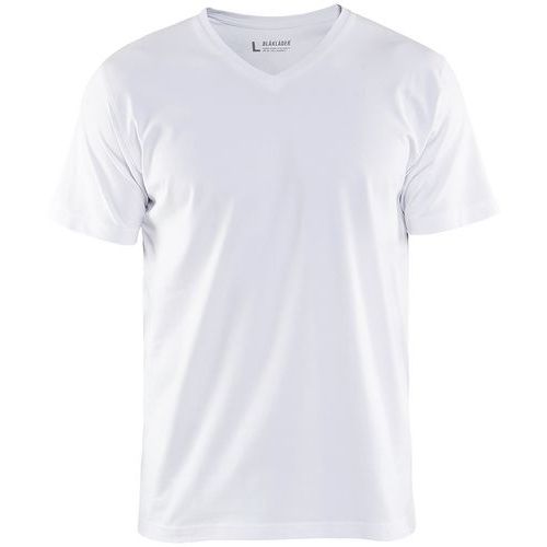 T-shirt Col V Blanc Taille Xxxl