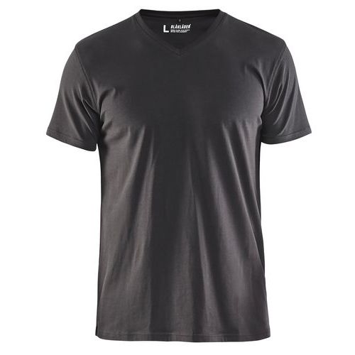 T-shirt Col V Gris Foncé Taille Xl
