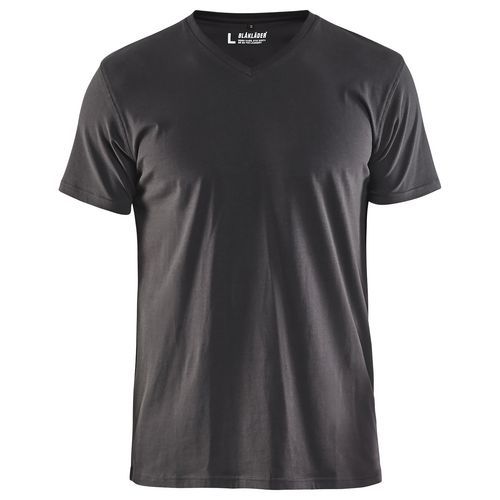 T-shirt Col V Gris Foncé Taille Xxxl