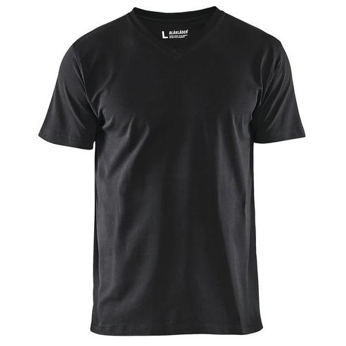 T-shirt Col V Noir Taille M
