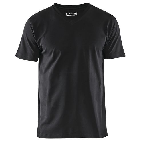 T-shirt Col V Noir Taille Xl