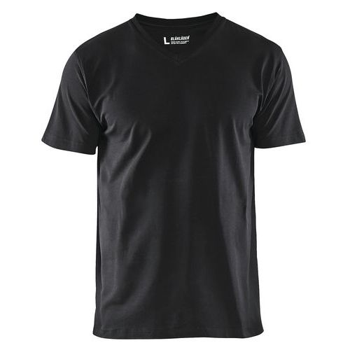 T-shirt Col V Noir Taille Xxl