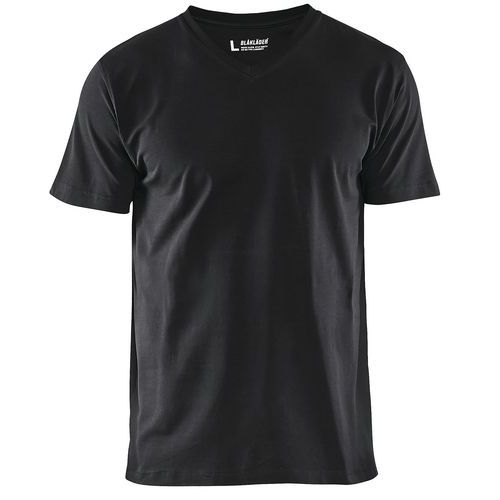 T-shirt Col V Noir Taille Xxxl