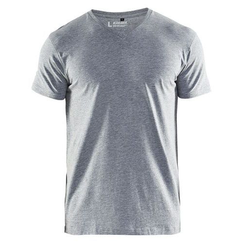 T-shirt Col V Gris Taille M