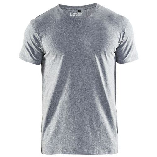 T-shirt Col V Gris Taille Xl