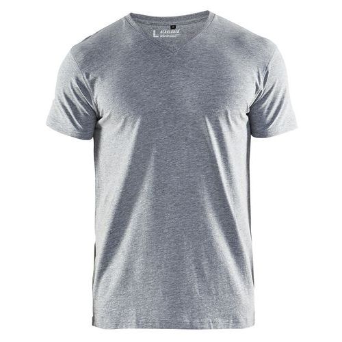 T-shirt Col V Gris Taille Xxxl