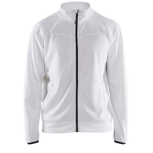 Sweat Zippé Blanc/gris Foncé Taille M