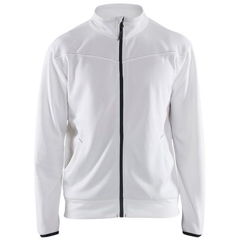 Sweat Zippé Blanc/gris Foncé Taille Xl