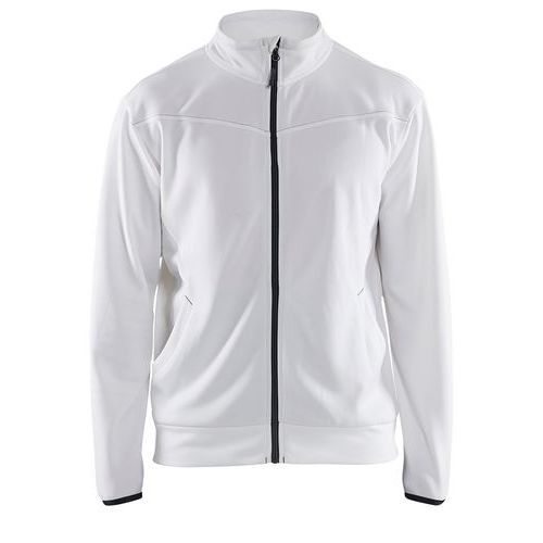 Sweat Zippé Blanc/gris Foncé Taille Xxl