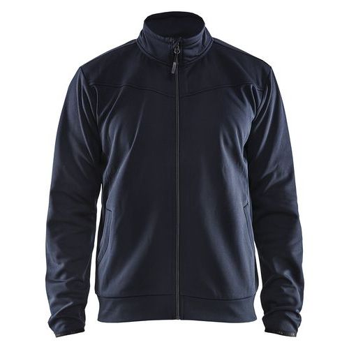 Sweat Zippé Marine Foncé/noir Taille Xxxl