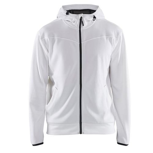 Sweat Zippé à Capuche Blanc/gris Foncé Taille Xxl