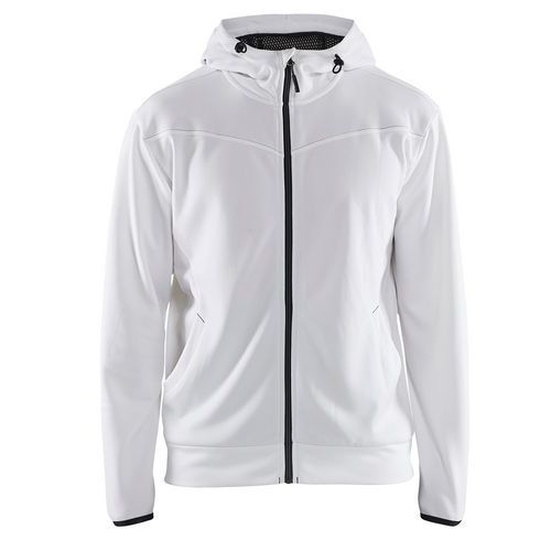 Sweat Zippé à Capuche Blanc/gris Foncé Taille Xxxl