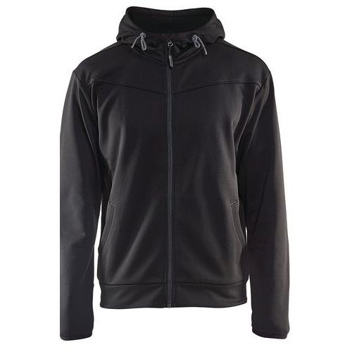 Sweat Zippé à Capuche Noir/gris Foncé Taille 4xl