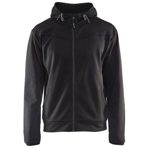 Sweat Zippé à Capuche Noir/gris Foncé Taille M