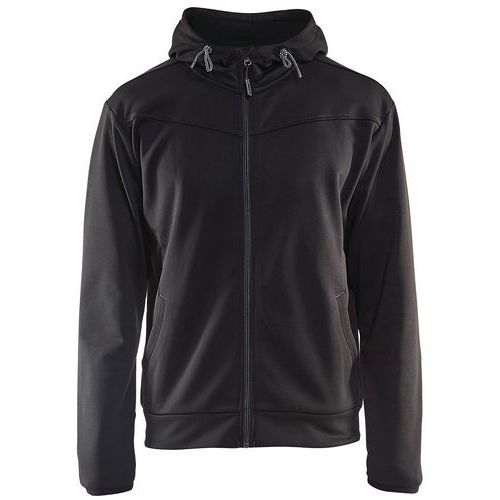 Sweat Zippé à Capuche Noir/gris Foncé Taille S
