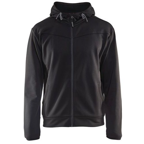Sweat Zippé à Capuche Noir/gris Foncé Taille Xl