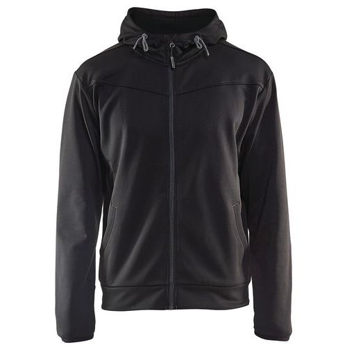 Sweat Zippé à Capuche Noir/gris Foncé Taille Xxl