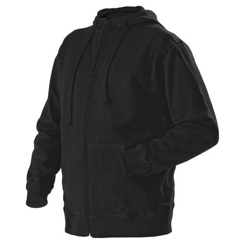 Sweat Zippé à Capuche Noir Taille 4xl