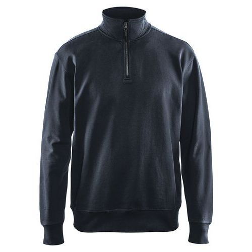 Sweat Col Camionneur Marine Foncé Taille L