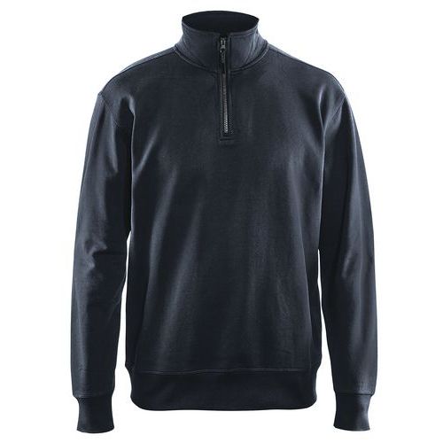 Sweat Col Camionneur Marine Foncé Taille M