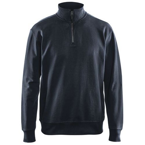 Sweat Col Camionneur Marine Foncé Taille S