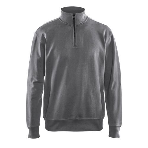 Sweat Col Camionneur Gris Taille S