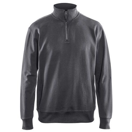 Sweat Col Camionneur Gris Foncé Taille 4xl