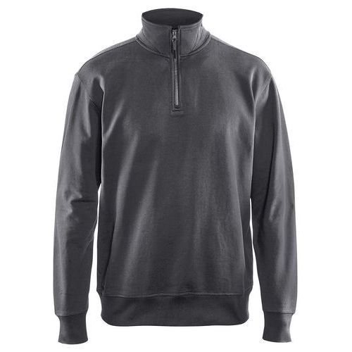 Sweat Col Camionneur Gris Foncé Taille L
