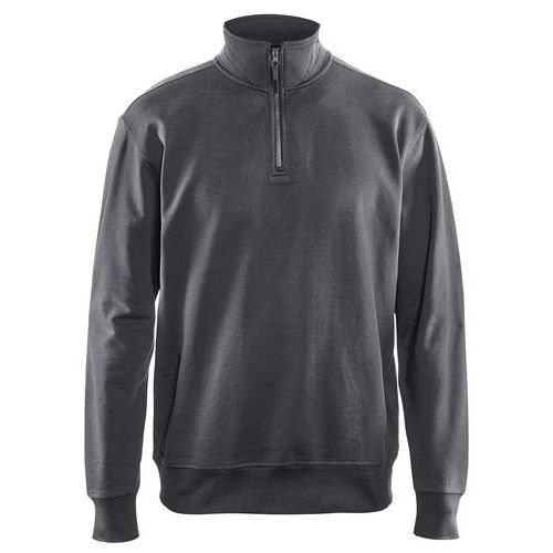 Sweat Col Camionneur Gris Foncé Taille M