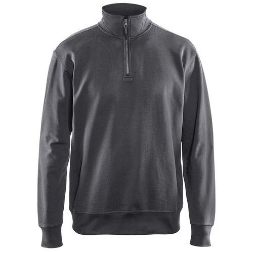 Sweat Col Camionneur Gris Foncé Taille S