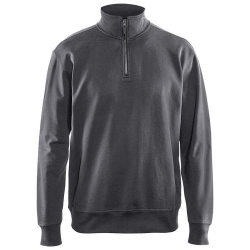 Sweat Col Camionneur Gris Foncé Taille Xl