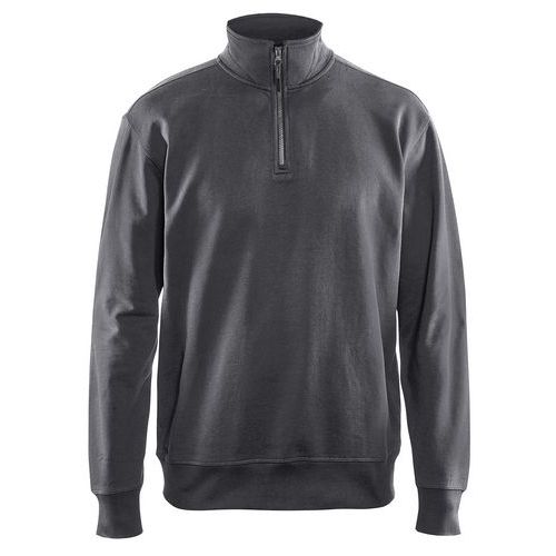 Sweat Col Camionneur Gris Foncé Taille Xs