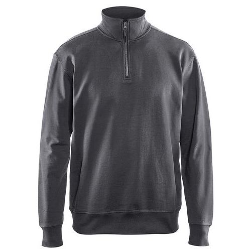 Sweat Col Camionneur Gris Foncé Taille Xxl