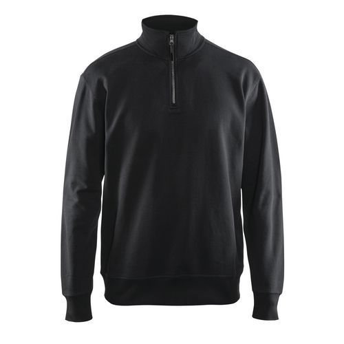 Sweat Col Camionneur Noir Taille Xxxl