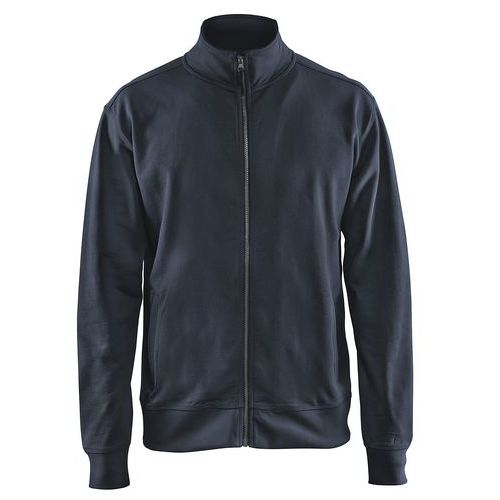 Sweat Zippé Marine Foncé Taille 4xl