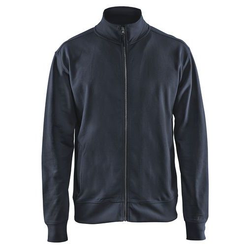 Sweat Zippé Marine Foncé Taille Xxl