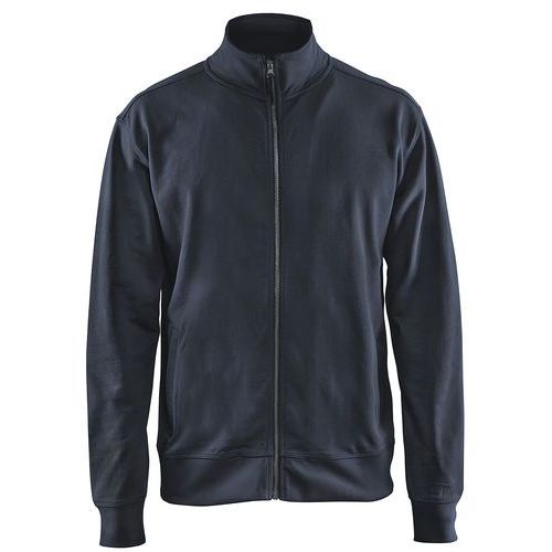 Sweat Zippé Marine Foncé Taille Xxxl