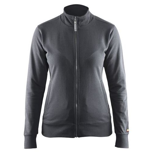 Sweat Zippé Femme Gris Foncé Taille L