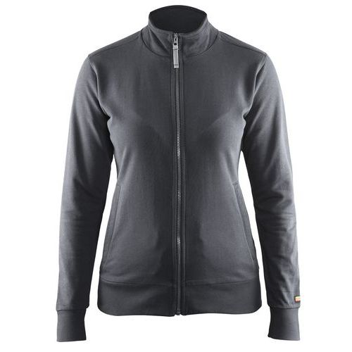 Sweat Zippé Femme Gris Foncé Taille Xs