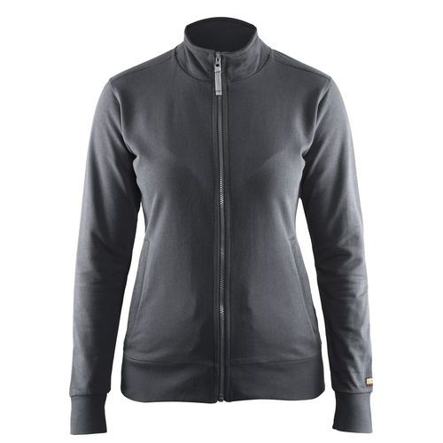 Sweat Zippé Femme Gris Foncé Taille Xxxl