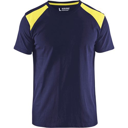 T-shirt Marine/jaune Fluorescent Taille S - 337910428833s