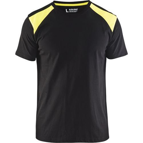 T-shirt Noir/jaune Fluorescent Taille 4xl - 3379104299334xl