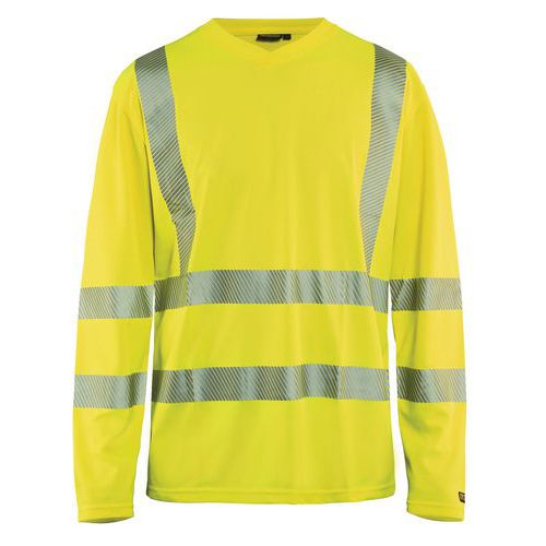 T-shirt Manches Longues Haute Visibilité Col V Taille 4xl