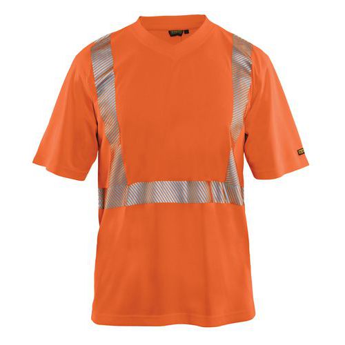 T-shirt Anti-uv Haute-visibilité Orange Fluorescent Taille S - Unisexe