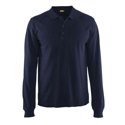 Polo Manches Longues Marine Taille Xxl