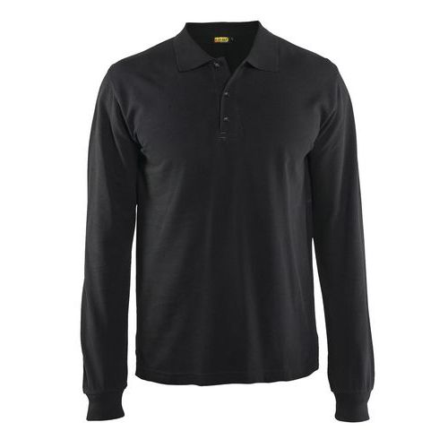 Polo Manches Longues Noir Taille 4xl